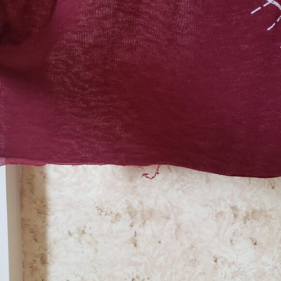 Celestial Horoscope wine red see-through tank top - Picture 4 of 5